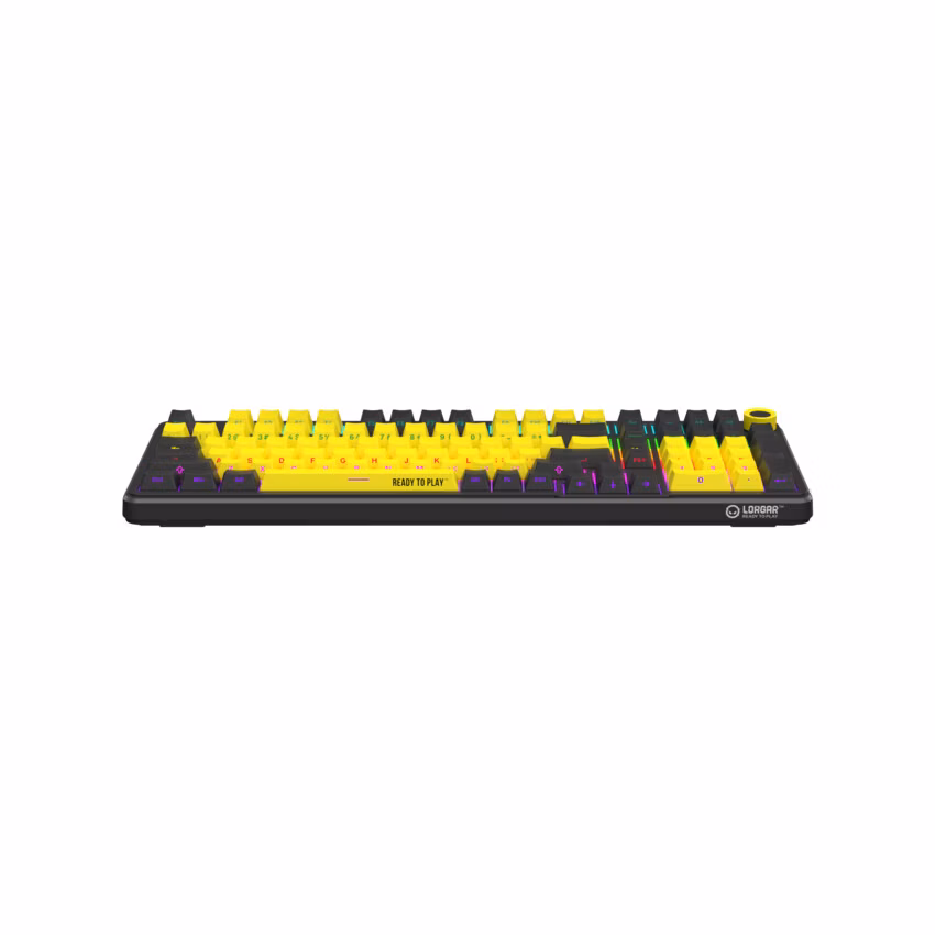 Lorgar KBA4195YL, mechanická herná klávesnica, 101 klávesov, Toxic Purple Switch, Hot-Swap, RGB, USB-C
