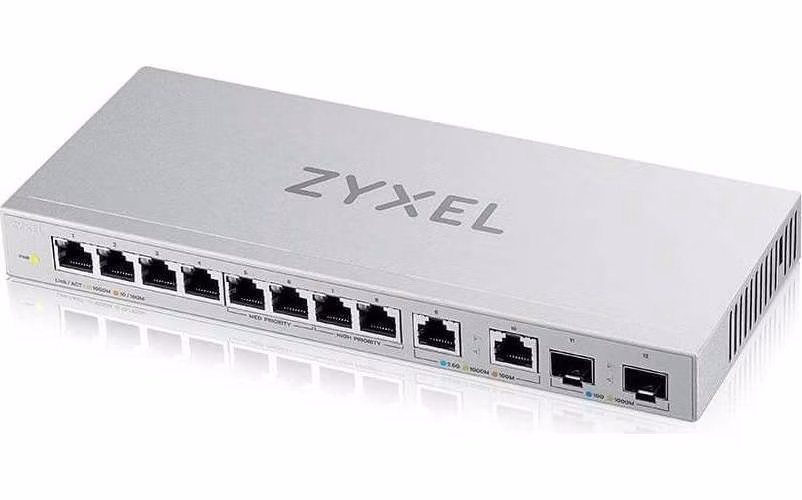 Zyxel XGS1010-12 v2, 12-Port Gigabit Unmanaged Switch with 8-Port 1G + 2-Port 2.5G + 2-Port SFP+
