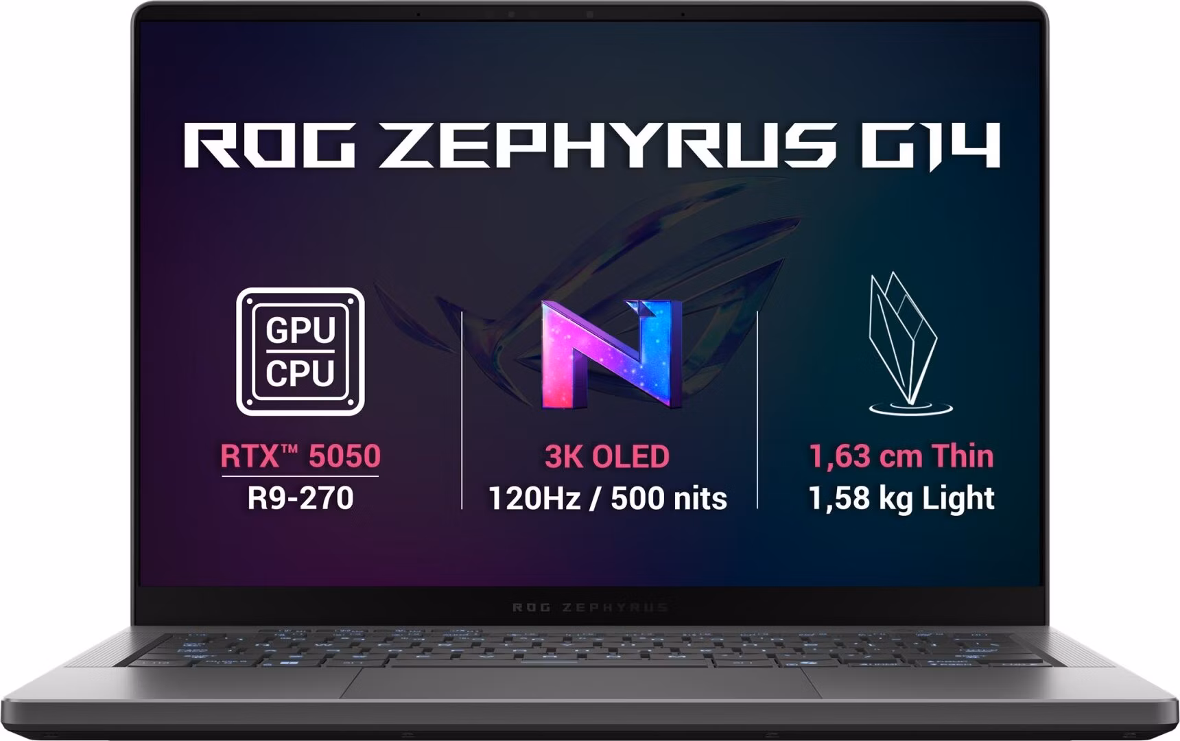ASUS ROG Zephyrus G14/GA403UH-QS035W/R9-270/14"/2880x1800/32GB/1TB/RTX 5050/W11H/Gray/2R