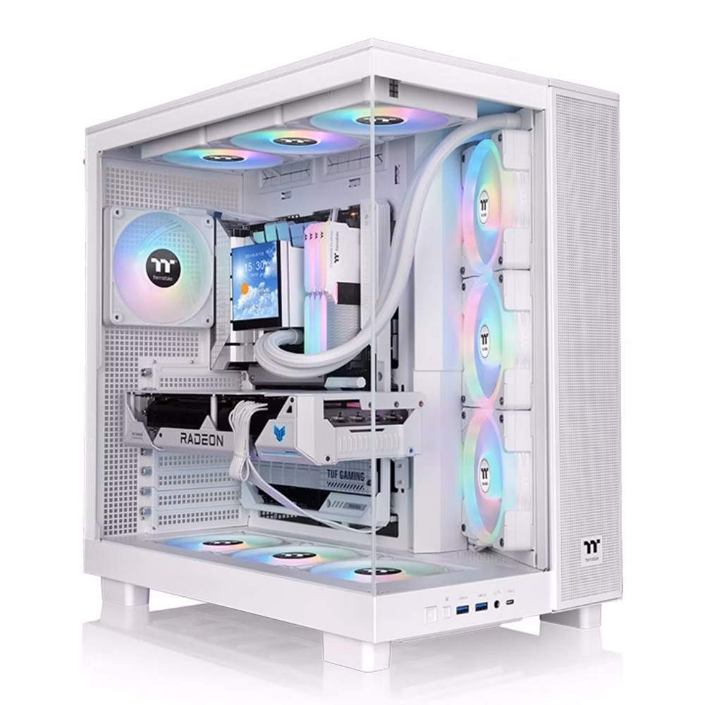 THERMALTAKE Case View 380 XL TG ARGB, ATX, Průhledná bočnice, 4x 120mm ARGB Fan, bílá