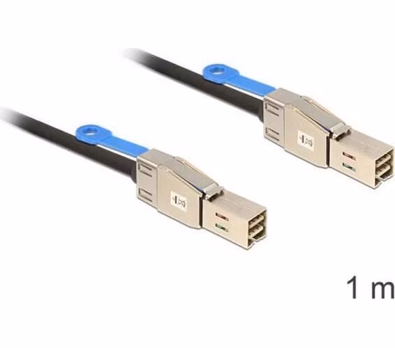 Delock Kabel Mini SAS HD x 4 SFF 8644 samec > Mini SAS HD x 4 SFF 8644 samec 1 m