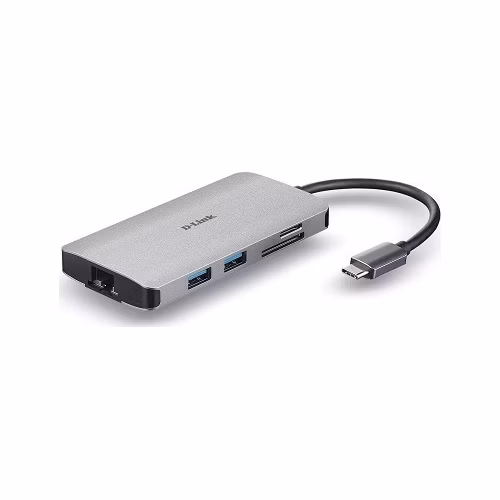 D-Link 8-in-1 USB-C Hub with HDMI/Ethernet/Card Reader/Power Delivery