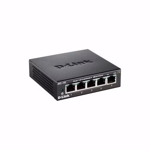 D-Link DES-105/E 5-port 10/100 Metal Housing Desktop Unmanaged Switch
