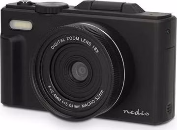 Nedis PCAM2570BK - Digitální Fotoaparát | Flip Screen | 75 MPixel | 5K@15fps | 16 MP | Černá