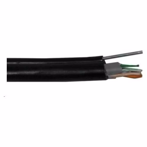 FTP kábel PlanetElite s nosným káblom, Cat5E, drôt, vonkajší PE+PVC, Fca, čierny, 305 m