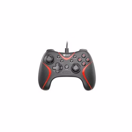 C-TECH gamepad Theon pro PC/PS3, 2 programovatelná makro tlačítka, 2x analog, X-input, vibrační, 1,8m kab