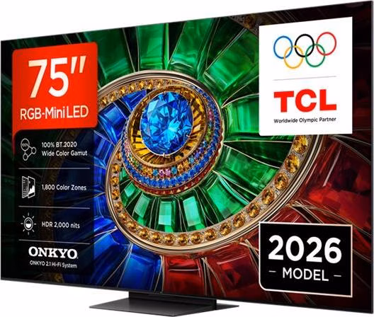 TCL 75RM7L SMART TV 75" QLED/4K UHD/Mini LED/144Hz/4xHDMI/1xUSB/LAN/GoogleTV POŠKOZENÁ KRABICE