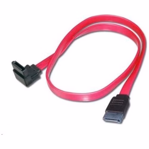 PREMIUMCORD SATA kábel 0,5m 1x90°+1x priamy konektor
