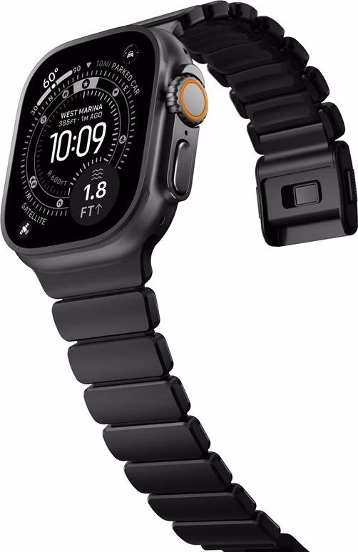 Nomad remienok Stratos pre Apple Watch 44-49mm - Black/Black Hardware