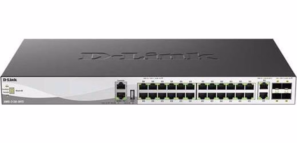 D-Link DMS-3130-30TS/E 24 x 100/1000/2500BASE-T Layer 3 Stackable Managed Gigabit Switch with 2 x 10GBASE-T Portst