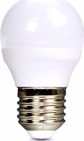 Solight LED žárovka, miniglobe, 6W, E27, 6000K, 510lm