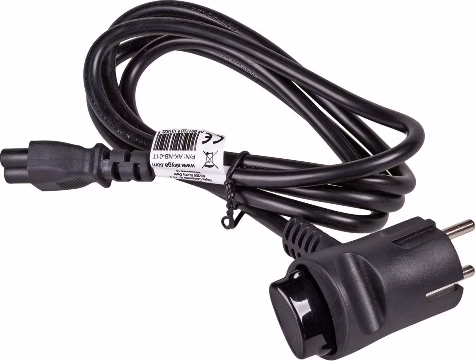 TRX Akyga kabel síťový napájecí/ AK-NB-01T/ 3-pin/ 1.5m/ Tinen