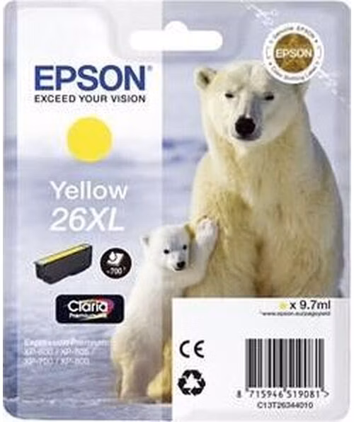 EPSON cartridge T2634 yellow (lední medvěd) XL