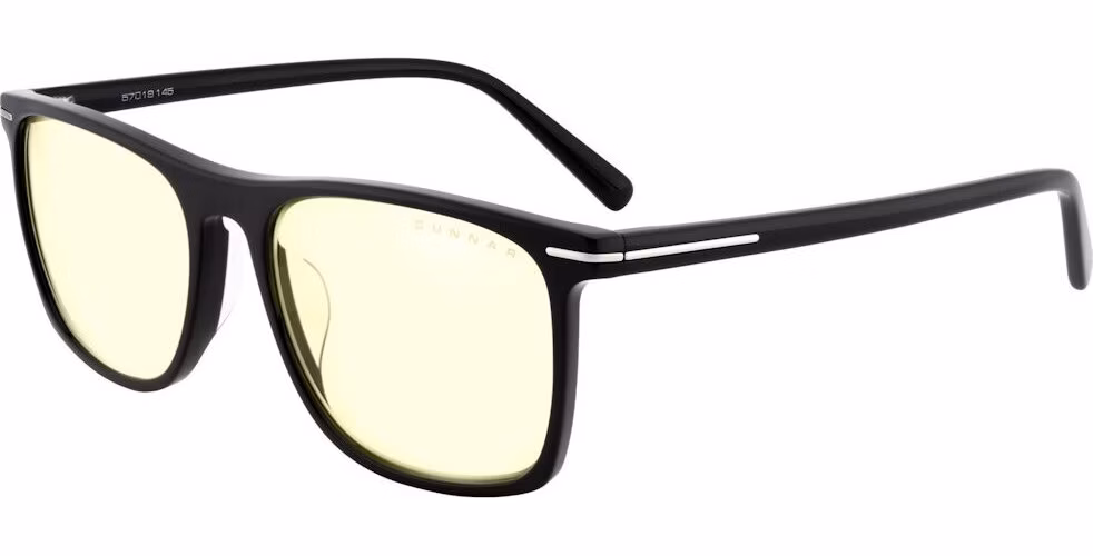 GUNNAR kancelářske/herní brýle HAYWARD ONYX jantarová skla BLF 65 GUNNAR focus