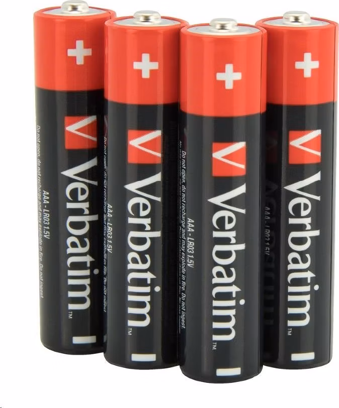 VERBATIM Alkalické baterie AAA, 4 Pack - Shrink, LR3