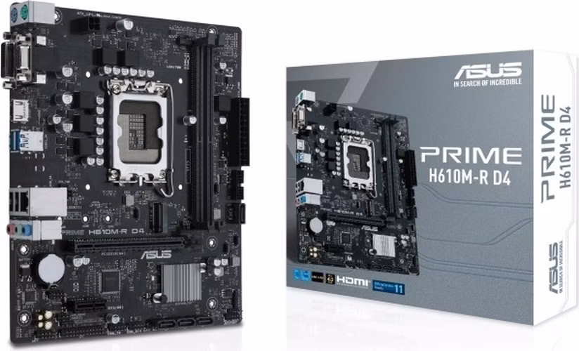 ASUS MB Sc LGA1700 PRIME H610M-R D4-SI, Intel H610, 2xDDR4, 1xHDMI, 1xDVI, 1xVGA, mATX