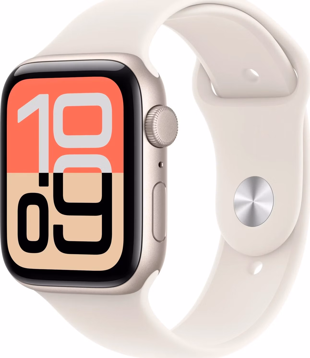 Apple Watch SE 3 GPS 44mm Hviezdny biely hliník s hviezdnym bielym športovým remienkom - S/M