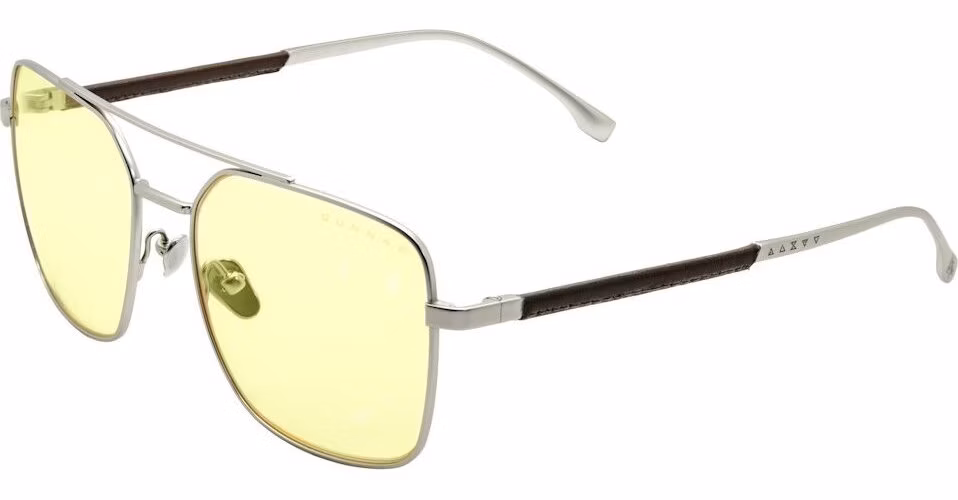 GUNNAR kancelářske/herní brýle WITCHER WHITE WOLF STEEL/UMBER jantarová skla BLF 65 GUNNAR focus