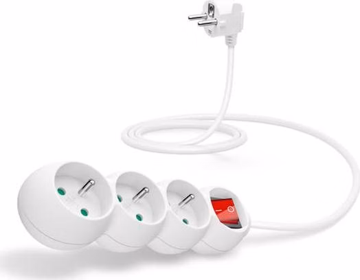 CONNECT IT prodlužovací kabel 230 V, 3 zásuvky, 1,5 m, s vypínačem (bílý)