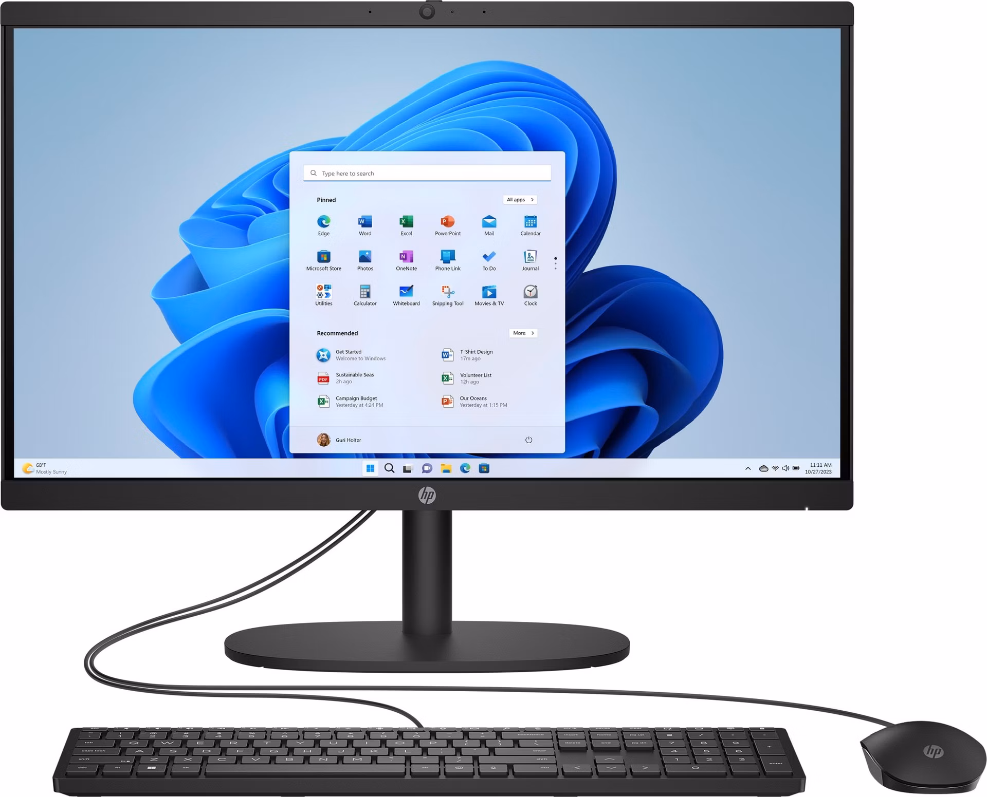 HP 22-dg0002nc/ AiO / i3-N300/ 8GB DDR5/ 512GB SSD/ Intel UHD/ 22" FHD matný/ W11H/ kbd+myš/ černý