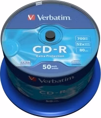 VERBATIM CD-R(50-Pack)Spindle/Extra Protection/DL/52x/700MB