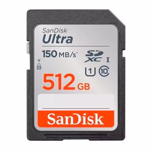 SanDisk Ultra GO SDXC UHS-I Card 512GB SD 190MB/s Read Full HD video