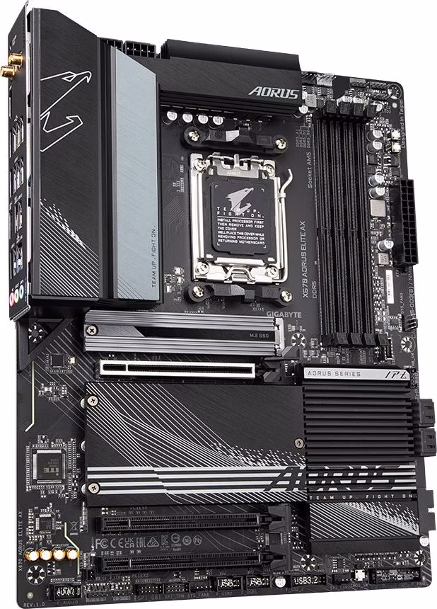 GIGABYTE X670 AORUS ELITE AX / AMD X670 / AM5 / 4x DDR5 DIMM / 4x M.2 / HDMI / USB-C / WiFi / ATX