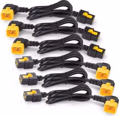 APC Power Cord Kit (6 ea), Locking, C19 to C20 (90 Degree), 1.2m