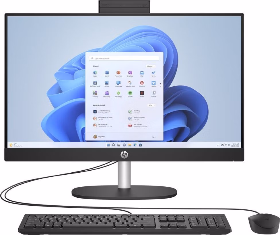 HP 24-cr0028nc/ AiO / i7-1355U/ 16GB DDR4/ 512GB SSD/ Intel UHD/ 24",FHD,matný/ W11H/ kbd+myš/ černý