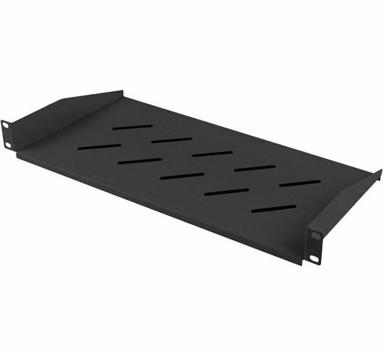 Lanberg 19" PEVNÁ POLICE 1U/483X220MM MAX. NOSNOST DO 25 KG ČERNÁ