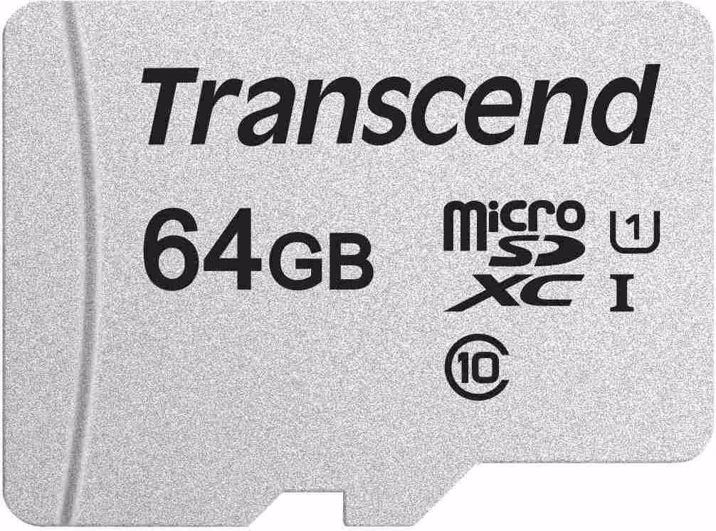 Karta TRANSCEND MicroSDXC 64GB 300S, UHS-I U1 + adaptér