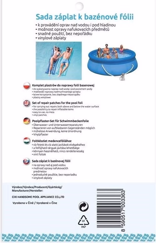 Marimex sada záplat na bazénovou folii