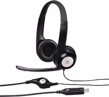 Logitech Headset Stereo H390/ drátová sluchátka + mikrofon/ USB/ černá