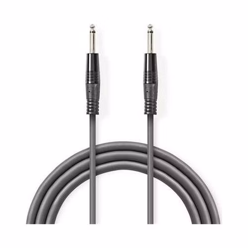 Nedis COTH23050GY30 - Monofonní Kabel k Reproduktoru | 6,35mm Zástrčka – 6,35mm Zástrčka | 3 m | Šedá barva