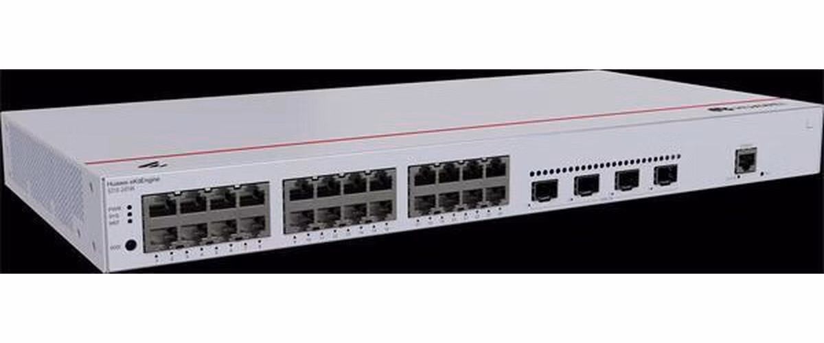 Huawei S310-24T4X,S310-24T4X,S310-24T4X (24*10/100/1000BASE-T ports, 4*10GE SFP+ ports, built-in AC power)