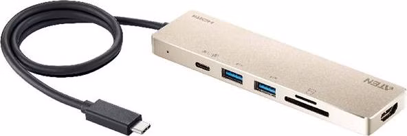 ATEN USB-C Více portová mini dokovací stanice s průchodem napájení