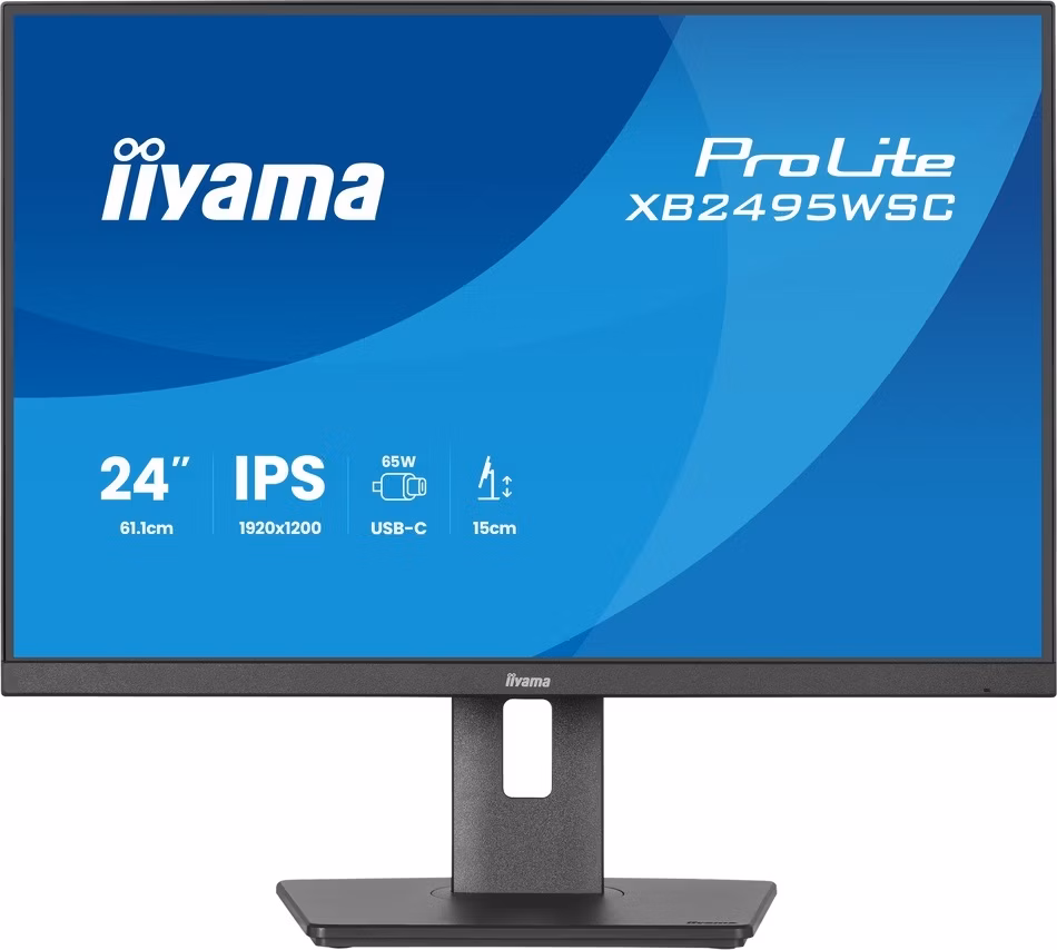 24" iiyama XB2495WSC-B1: IPS, WXGA, USB-C, HAS
