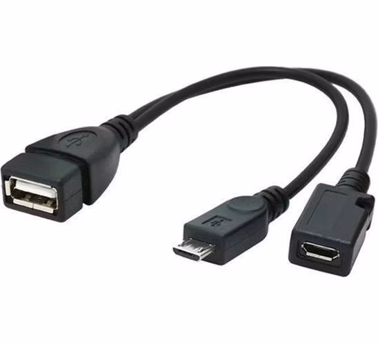 Gembird adaptér OTG USB (AF) / Micro-USB (BF) na Micro-USB (BM), kábel, 0.15 m