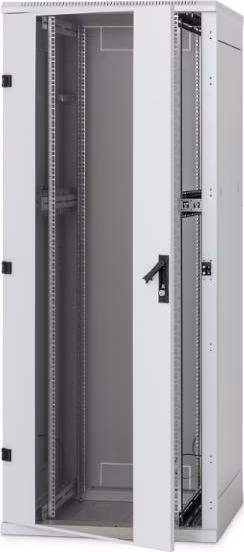 Stoj.rack 42U 600x1000 pred.dv.sito, čierny