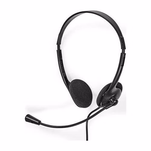 Nedis CHSTU110BK - PC sluchátka| Na Uši | Stereo | USB Typ-C ™ / USB-A | Sklopnou Mikrofon | Černá