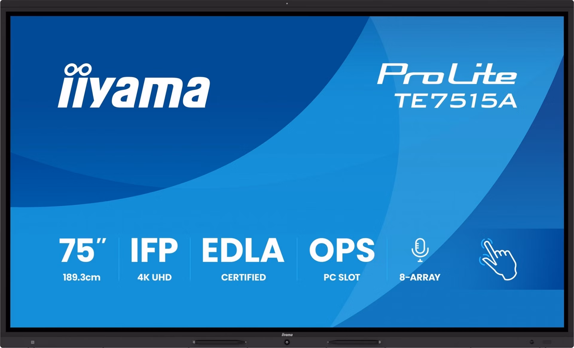 75" iiyama TE7515A-B1AG: IPS, 4K, EDLÁ, NFC