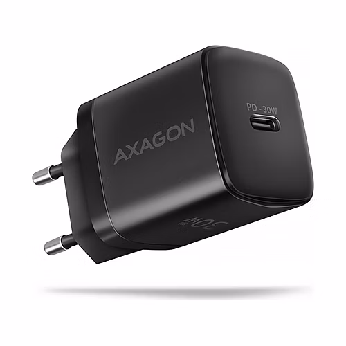 AXAGON nabíječka do sítě 30W / ACU-PD30 / 1x USB-C / PD3.0 / PPS / QC4+ / SFC / AFC / Apple / černá