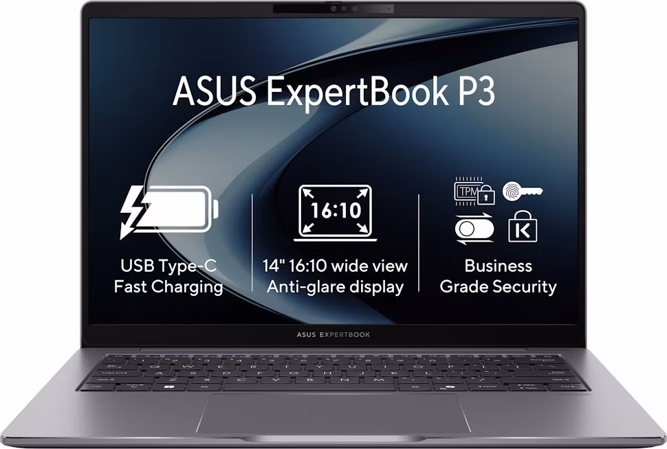 ASUS ExpertBook P3/ i7-13620H/ 32GB/ 1TB SSD/ Intel® UHD/ 14"WUXGA,matný/ W11P/ šedý