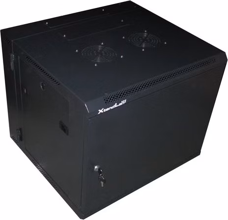 XtendLan 9U/600x550, na zeď, dvoudílný, plné dveře