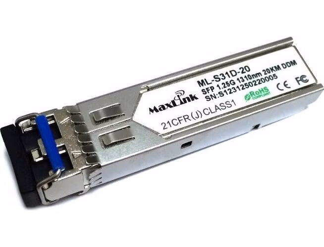 MaxLink 1.25G SFP optický modul, SM, 1310nm, 20km, 2x LC konektor, DDM