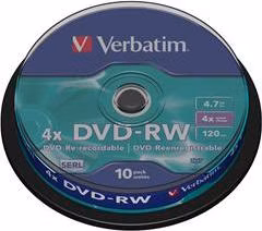 VERBATIM DVD-RW(10-Pack)Spindle4x/DLP/4.7GB