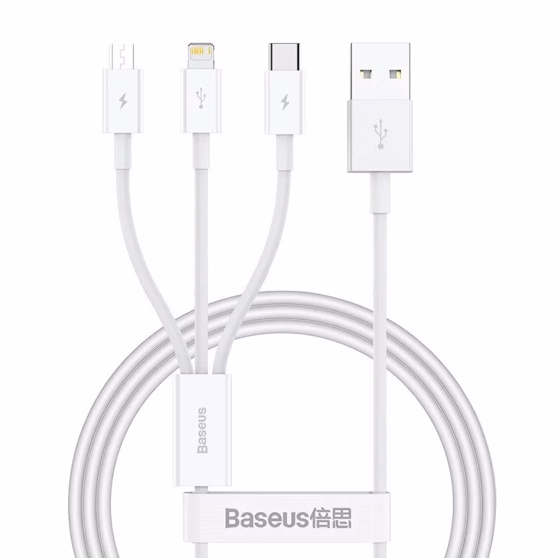Baseus Superior Series Fast Charging Dátový Kábel USB-A - USB-C/microUSB/Lightning 3.5A 1m Stellar W