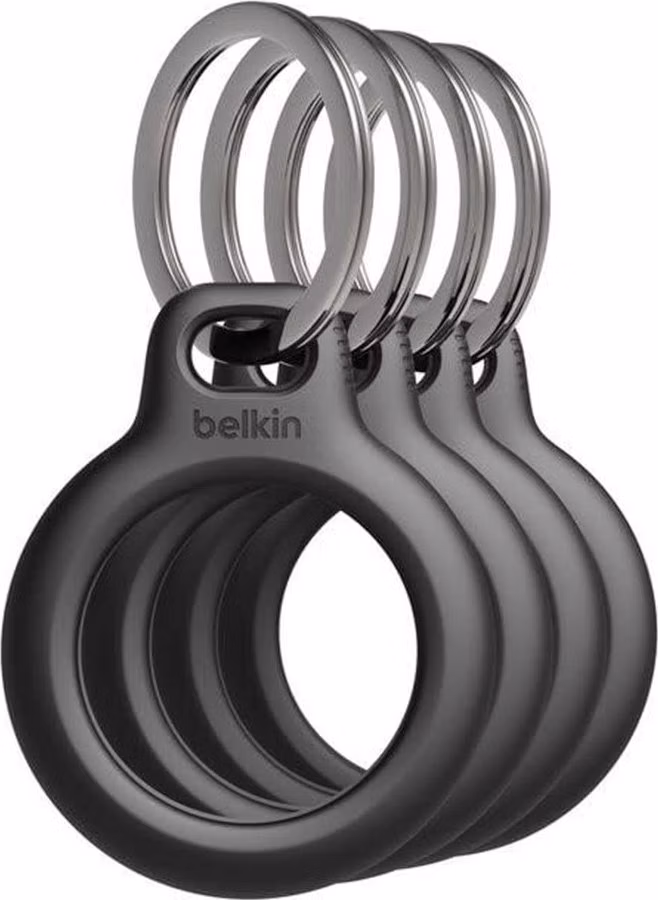 Belkin puzdro Secure Holder with Key Ring pre AirTag 4-pack - Black