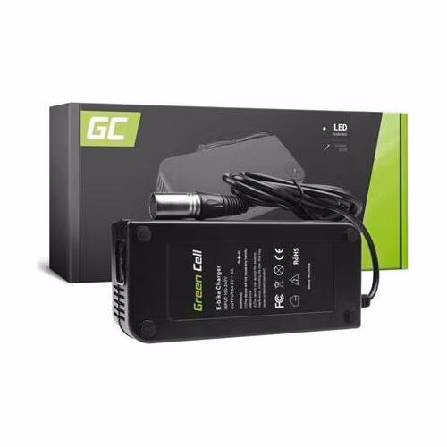 Green Cell® Nabíječka E-Bike 54,6V 4A pro 48V Li-Ion baterii XLR 3 pinová zástrčka EU