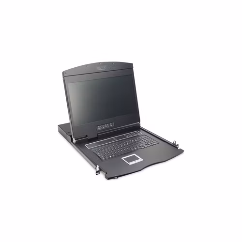DIGITUS Professional Modular console with 19" TFT (48,3cm), 1-port KVM &amp; Touchpad, german keyboard